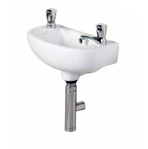 RAK Compact Slimline 2 Tap Hole Basin 450 x 215 CO2501NCHAWHA