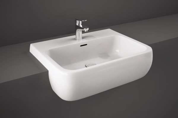 RAK Metropolitan 1 Tap Hole Semi Recessed Basin 520 x 425 MP0901AWHA