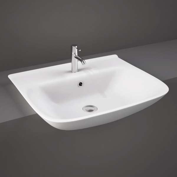 RAK Origin 62 1 Tap Hole Semi Recessed Basin 520 x 430 ORG0901AWHA