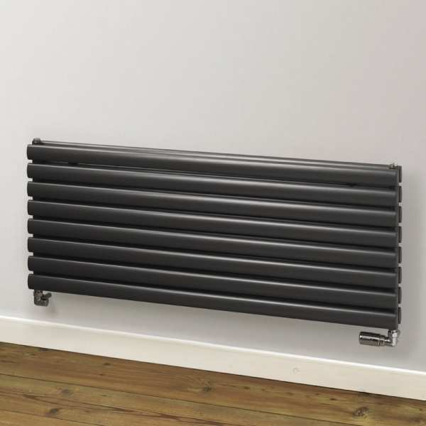 Rads 2 Rails Finsbury Double Panel WHITE Horizontal Radiator 600mm x 1200mm