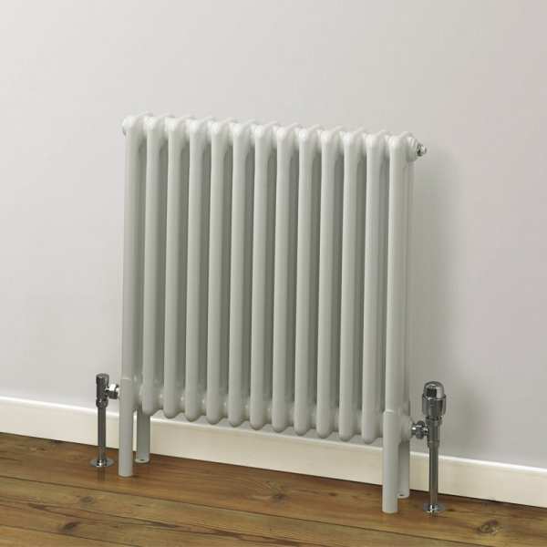 Rads 2 Rails Fitzrovia 4 Column White Horizontal Radiator 500mm x 622mm