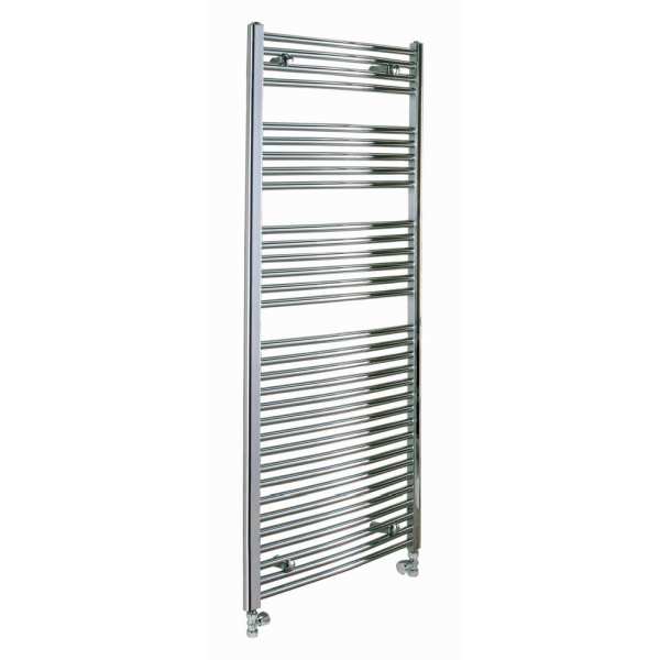 Reina Diva Central Heating Polished Chrome Curved Ladder Towel Rail 1600mm High x 600mm Wide