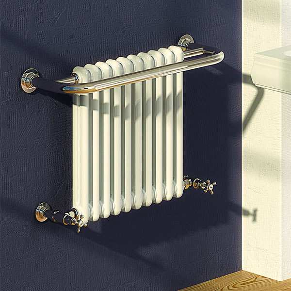 Reina Camden White And Chrome Traditional Bathroom Radiator 508 x 680mm