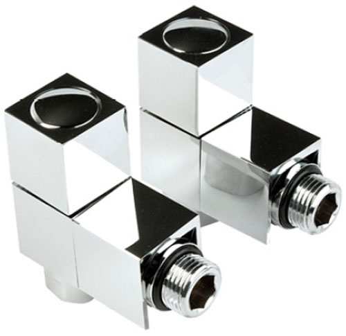 HomeSupply Square Radiator Valves Angled