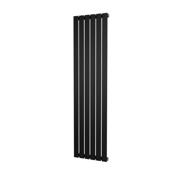 Riviera Black Plano Flat Tube Designer Radiator Single Sided 1600 x 408mm