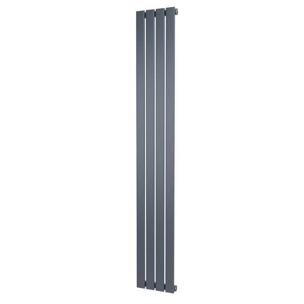 Riviera Anthracite Plano Flat Tube Designer Radiator Single Sided 1800 x 272mm