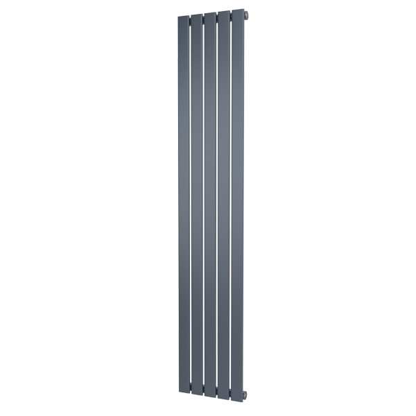 Riviera Anthracite Plano Flat Tube Designer Radiator Single Sided 1800 x 340mm