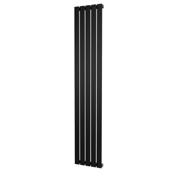 Riviera Black Plano Flat Tube Designer Radiator Single Sided 1800 x 340mm