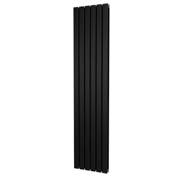 Riviera Black Plano Flat Tube Designer Radiator Double Sided 1800 x 408mm