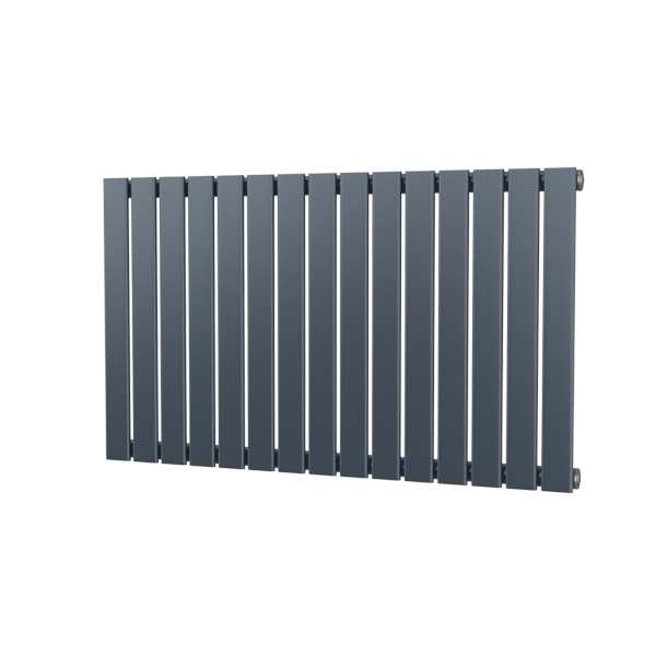 Riviera Anthracite Plano Flat Tube Designer Radiator Single Sided 600 x 1020mm