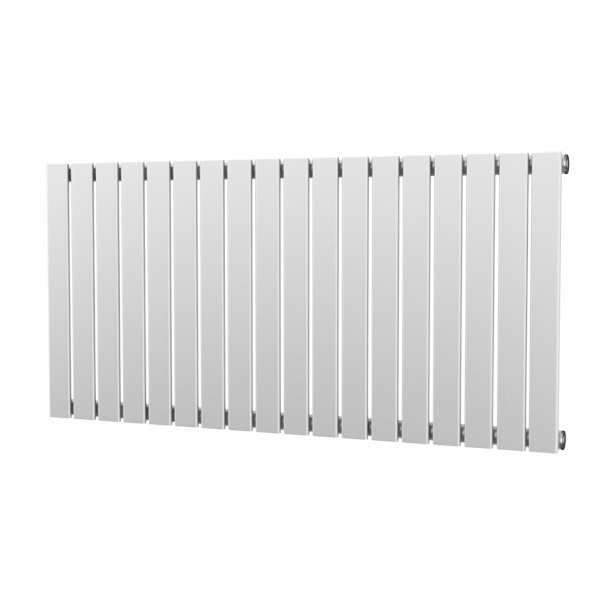 Riviera White Plano Flat Tube Designer Radiator Single Sided 600 x 1224mm