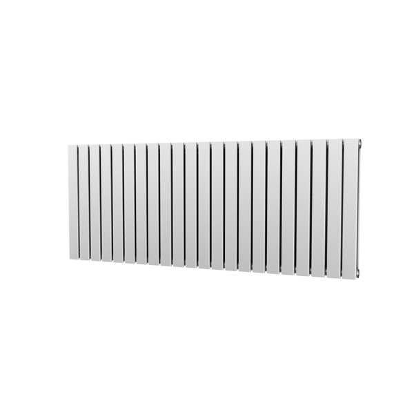 Riviera White Plano Flat Tube Designer Radiator Double Sided 600 x 1496mm