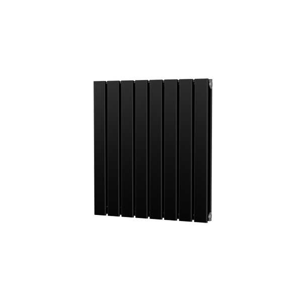 Riviera Black Plano Flat Tube Designer Radiator Double Sided 600 x 544mm