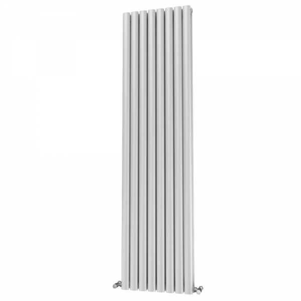 Riviera Ovalo White Elliptical Tube Designer Radiator Double Panel 1800 ...