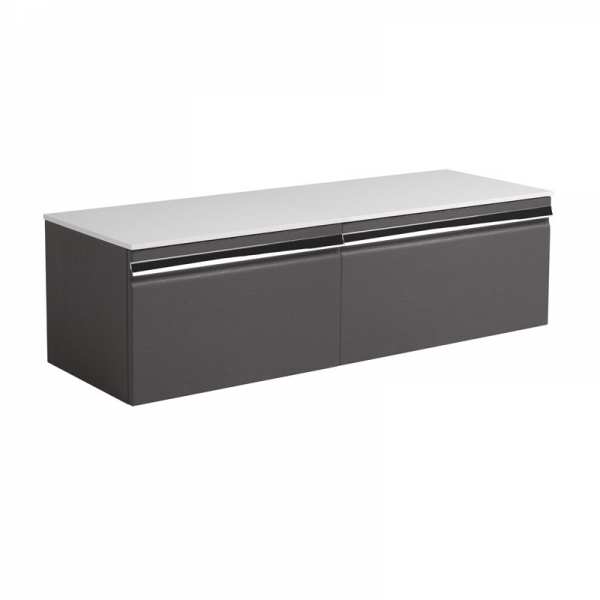 Roper Rhodes Pursuit 1200 Charcoal Elm Vanity Unit and Worktop PUR1200CE SSW12042