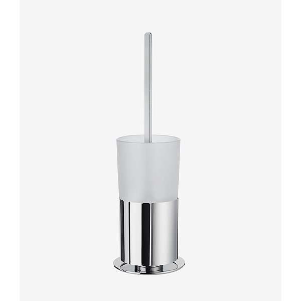 Smedbo Outline Toilet Brush and Frosted Glass Holder Polished Chrome FK311