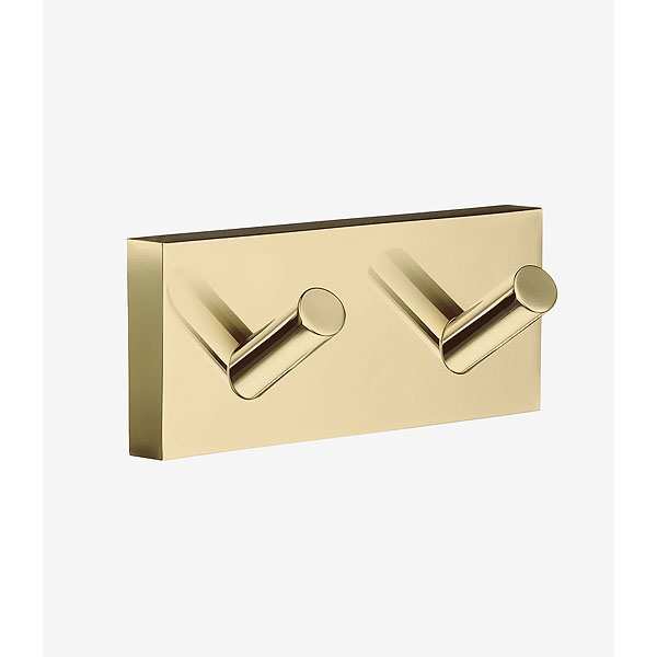 Smedbo House Double Towel Hook Polished Brass