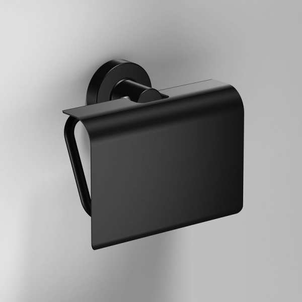 Sonia Tecno Project Toilet Roll Holder With Flap Black  166282