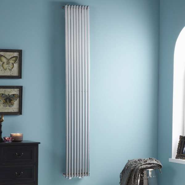 TowelRads Iridio 1800 x 300mm Chrome Vertical Designer Towel Radiator