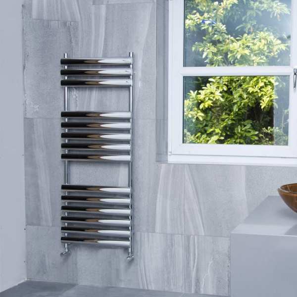 TowelRads Dorney 1200 x 500mm Chrome Straight Towel Rail
