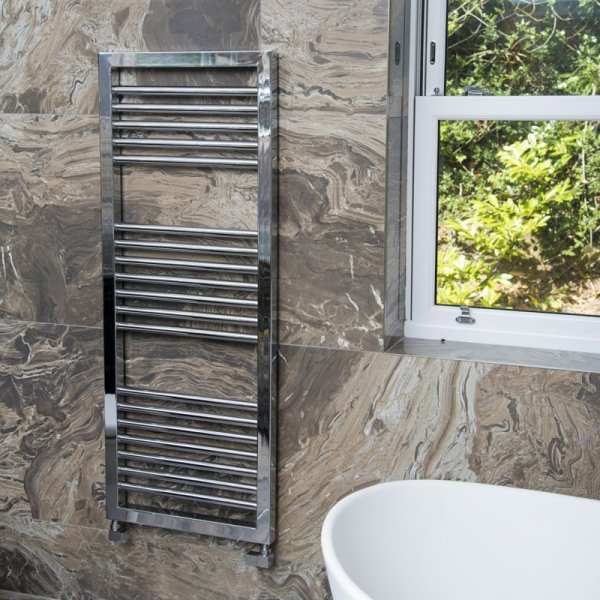 TowelRads Lambourn 1300 x 500mm Chrome Designer Towel Rail