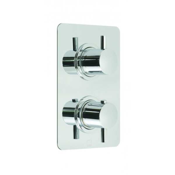Vado Celsius 2 Way Wall Mounted Concealed Valve With Integrated Diverter With Rectangular Backplate
