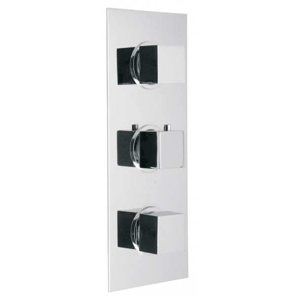 Vado Mix Wall Mounted Concealed 3 Handle Thermostatic Valve