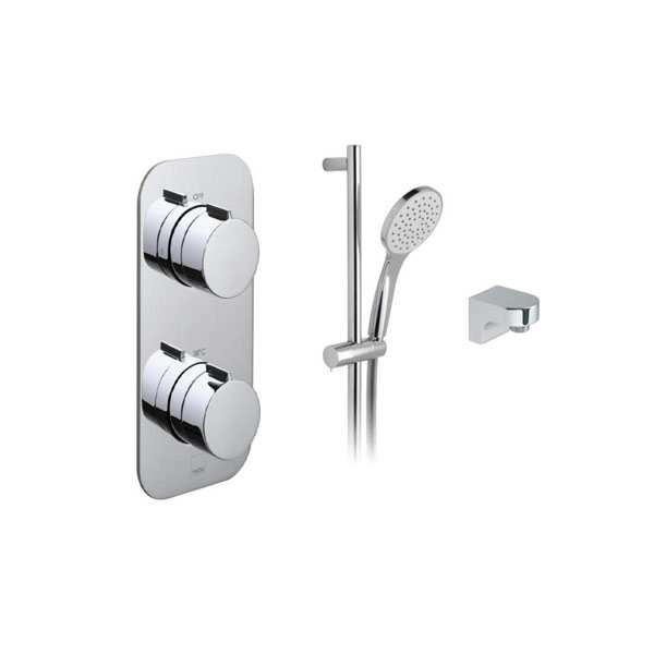 Vado Tablet 1 OutletConcealed Thermostatic Shower Valve and Slide Rail Shower Kit