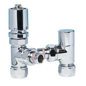 Apollo Italian Luxury TRV Angled Radiator Valves 15mm LCTRV15A