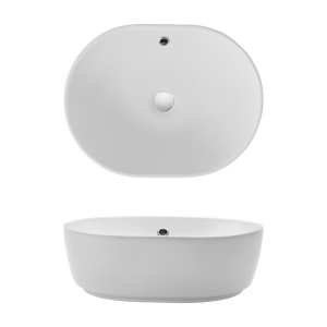 Crosswater Pearl Countertop Ceramic Basin with Overflow CT05823SCW