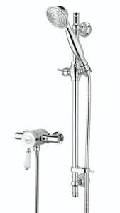 Bristan Colonial2 Thermostatic Surface Mounted Shower Valve with Adjustable Riser Chrome KN2 SHXAR C