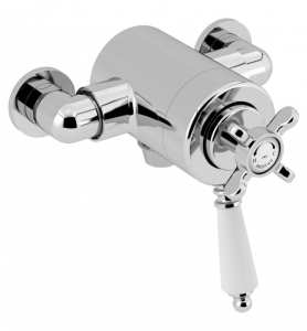 Bristan 1901 Exposed Concentric Chrome Bottom Outlet Shower Valve Only N2 CSHXVO C