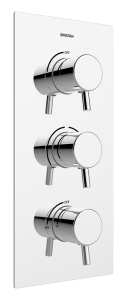 Bristan Prism Thermostatic Recessed Dual Control Three control shower with two stopcocks PM2 SHC3STP C
