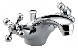 Bristan Regency Mono Basin Mixer Tap With Pop Up Waste Chrome Plated R BAS C