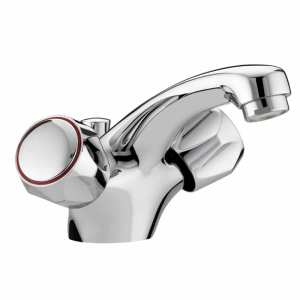 Bristan Club Mono Basin Mixer Tap With Pop Up Waste Chrome Plated With Metal Heads VAC BAS C MT