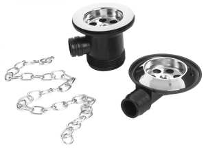 Bristan Value Bath Waste with Plug Chrome Plated Slotted W BATH02 C