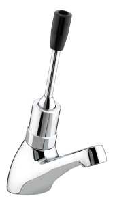 Bristan Single Timed Flow Toggle Control Basin Pillar Tap 7 lpm Chrome Z L 1/2 C
