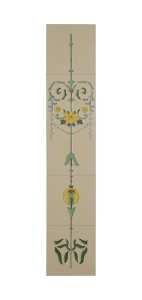 Carron Set of 10 Yellow Flowers With Bow Tiles LGC013