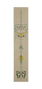 Carron Set of 10 Yellow Flowers With Bow Tiles LGC013