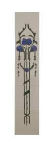 Carron Set of 10 Blue Flower On Bone Tiles LGC087