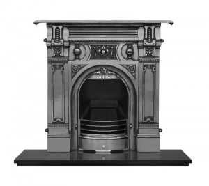 Carron Victorian Large Full Polish Cast Iron Combination Fireplace RX135