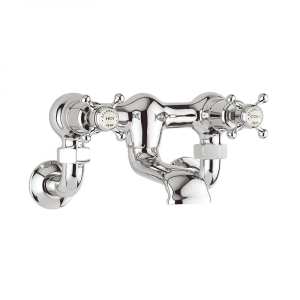 Crosswater Belgravia Crosshead Bath Filler Tap With Wall Unions BL322DC BL004WC