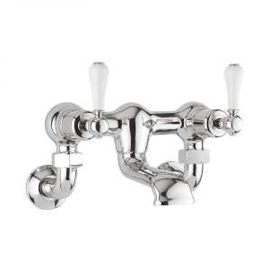 Crosswater Belgravia Lever Bath Filler Tap With Wall Unions BL322DC_LV BL004WC