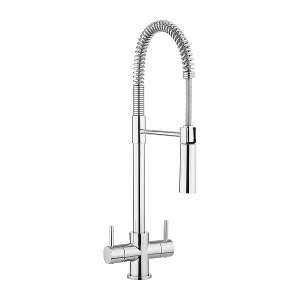 Crosswater Cook Dual Control Kitchen Mixer Tap with Flex Spray