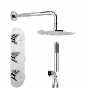 Crosswater Dial  Shower Valve Twin Control with Fixed Head and Single Mode Kit DIAL CENT 14