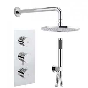 Crosswater Dial  Shower Valve Twin Control with Fixed Head and Single Mode Kit DIAL KAI 14