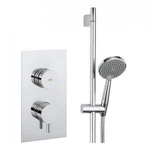 Crosswater Dial Shower Valve Single Outlet with Ethos 3 Mode Shower Kit DIAL KAI 9