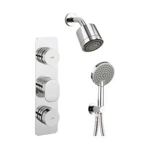 Crosswater Dial 2 Control Shower Valve with Pier Trim and Fixed Head and Shower Kit DIAL PIER 19