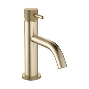 Crosswater MPRO Brushed Brass Mono Basin Mixer Tap with Knurled PRO110DNF_K
