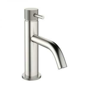 Crosswater MPRO Brushed Stainless Steel Mono Basin Mixer Tap with Knurled Head PRO110DNV_K